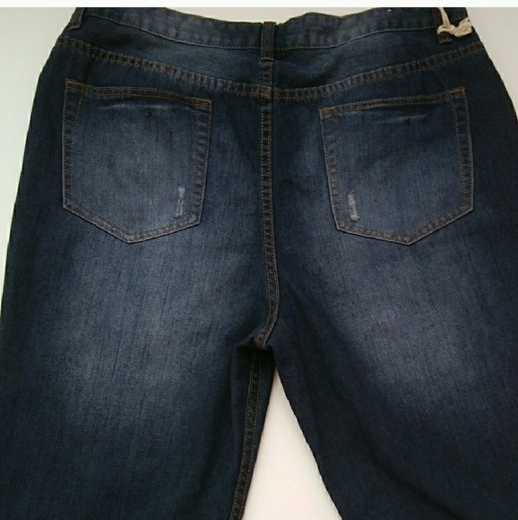 DESTROYED JEANS|DISTRESSED BOYFRIEND JEANS - Picture 5 of 8